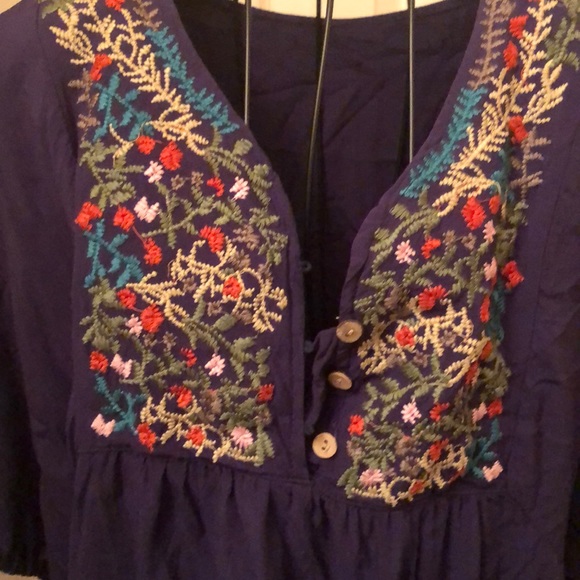 Boho tunic top , short dress, top, embroidered - Picture 2 of 5